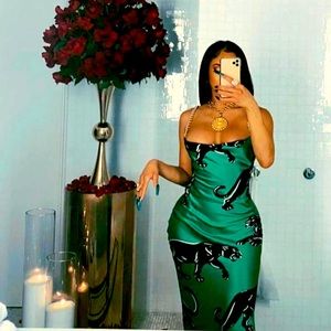 Metal chain strap dress